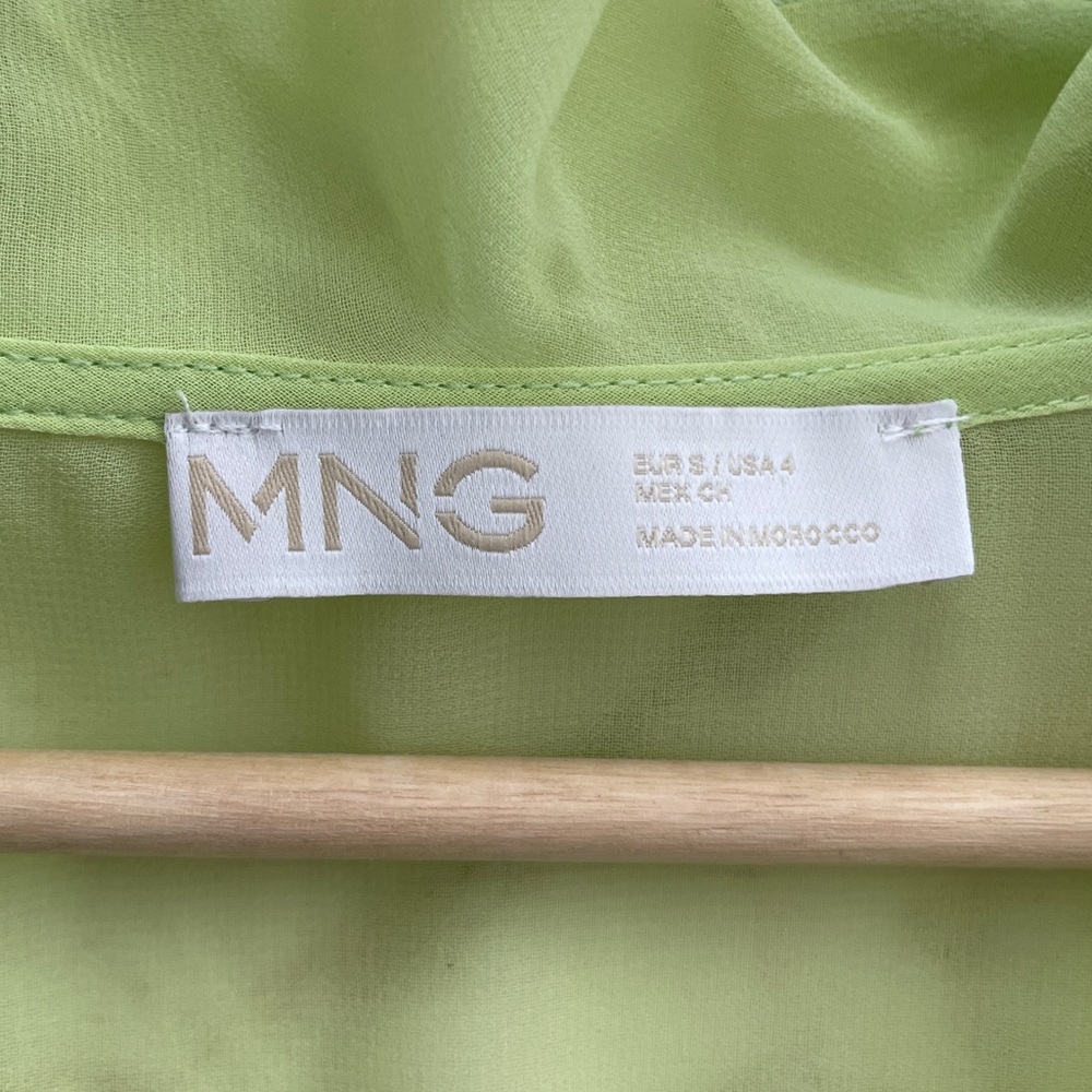 MANGO | Sheer Lime Green Blouse - Picture 5 of 5